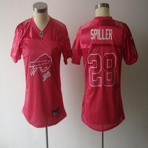 Bills #28 C.J. Spiller Pink 2011 Women's Fem Fan Stitched NFL Jersey - Click Image to Close